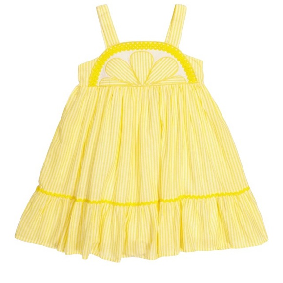 Tahari Lemon Slice Girls Dress Soft Cotton Tiered Flowy Size 4T - Picture 3 of 14